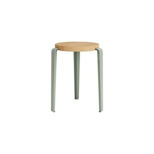 TIPTOE, Lou Stappelbarer Hocker / H 45 cm - Stahl & Eiche - TIPTOE grau/holz natur en metall/holz, Stappelbarer Hocker Lou holz grau / H 45 cm - Eiche - TIPTOE grau en holz