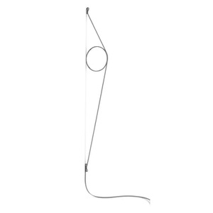 Flos, Wirering Wandleuchte / LED - H 208 cm - Flos grau/schwarz en metall, Wandleuchte Wirering metall grau schwarz / LED - H 208 cm - Flos schwarz en metall