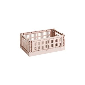 Hay, Hay - Korb COLOUR CRATE - nude - Recycling-Polyester - 17/26.5/10.5 cm, Korb Colour Crate plastikmaterial rosa beige Small 17 x 26,5 cm - Recycelt - Hay beige en plastikmaterial