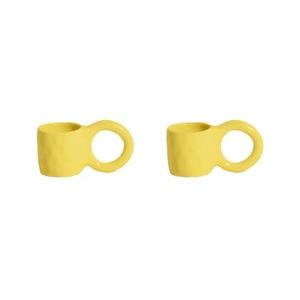 Petite Friture, Donut Small Espressotasse / Ø 6 x H 5,5 cm - 2er-Set - Petite Friture gelb en keramik, Espressotasse Donut Small keramik gelb / Ø 6 x H 5,5 cm - 2er-Set - Petite Friture gelb en keramik