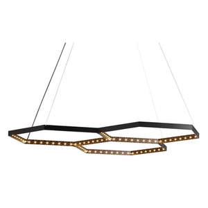 Le Deun, Hexa 3 Pendelleuchte / LED - 130 x 112 cm - Le Deun schwarz en metall, Pendelleuchte Hexa 3 metall schwarz / LED - 130 x 112 cm - Le Deun schwarz en metall
