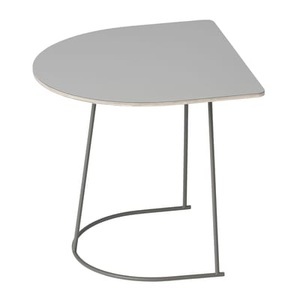 Muuto, Airy Half Beistelltisch / 44 x 39 cm - Muuto grau en metall/holz, Beistelltisch Airy Half metall holz grau / 44 x 39 cm - Muuto grau en holz
