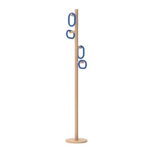 Harto, Kleiderständer mit Fuß Fernand holz blau Holz blau / H 180 cm - Hartô blau en holz, Kleiderständer mit Fuß Fernand holz blau Holz blau / H 180 cm - Hartô blau en holz