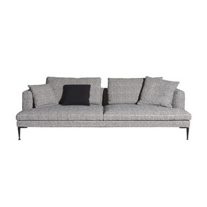 Driade, Lirico Sofa / 3-Sitzer - L 240 cm - Driade weiß/schwarz en metall/textil, Sofa Lirico metall textil weiß schwarz / 3-Sitzer - L 240 cm - Driade schwarz en textil