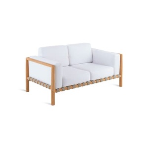 Unopiu, Pevero Sofa / L 150 cm - Teakholz / Ohne Kissen - Unopiu holz natur en holz, Gartensofa 2-Sitzer Pevero holz natur / L 150 cm - Teakholz / Ohne Kissen - Unopiu holz natur en holz