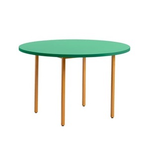 Hay, Two-Colour Runder Tisch / Ø 120 cm - MDF Valchromat® - Hay grün en holz, Runder Tisch Two-Colour corian grün / Ø 120 cm - MDF Valchromat® - Hay grün en corian