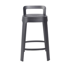 RS Barcelona, Ombra Counter Barhocker / Mit Rückenlehne - H 65 cm - RS BARCELONA schwarz en metall, Barhocker Ombra Counter metall schwarz / Mit Rückenlehne - H 65 cm - RS BARCELONA schwarz en metall