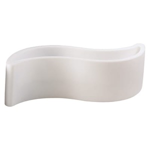SLIDE, Wave Blumenkasten /Bank - Slide weiß en plastikmaterial, Blumenkasten Wave plastikmaterial weiß /Bank - Slide weiß en plastikmaterial