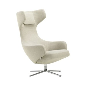 Vitra, Grand Repos Gepolsterter Sessel / Dreh- & neigbar - Stoff - Vitra grau en textil, Gepolsterter Sessel Grand Repos textil grau beige / Dreh- & neigbar - Stoff - Vitra beige en textil