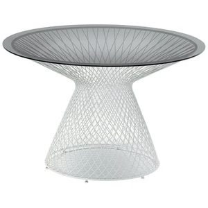 Emu, Heaven Runder Tisch Ø 110 cm - Emu weiß en metall/glas, Runder Tisch Heaven glas weiß Ø 110 cm - Emu weiß en glas
