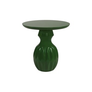 POPUS EDITIONS, Talia Table d?appoint / Ø 52 x H 50 cm - Glasfaser - POPUS EDITIONS grün en plastikmaterial, Beistelltisch Talia plastikmaterial grün / Ø 52 x H 50 cm - Glasfaser - POPUS EDITIONS grün en plastikmaterial