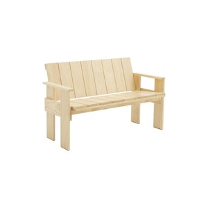 Hay, Bank mit Rückenlehne Crate Outdoor holz natur / Gerrit Rietveld (1934 - L 132 cm - Hay en, Bank mit Rückenlehne Crate Outdoor holz natur / Gerrit Rietveld (1934 - L 132 cm - Hay en