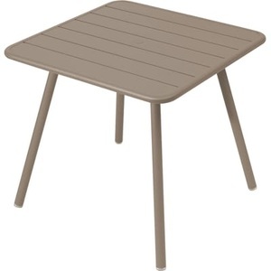 Fermob, Fermob Luxembourg Tisch muskat, quadratischer Tisch Luxembourg metall beige / vier Tischbeine - für 2 bis 4 Personen - 80 x 80 cm - Fermob beige en metall