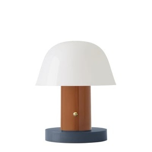 &tradition, Setago JH27 Lampe ohne Kabel / LED - by Jaime Hayon - &tradition blau/braun en plastikmaterial, Schnurlosleuchte Setago JH27 plastikmaterial blau braun / LED - by Jaime Hayon - &tradition braun en plastikmaterial