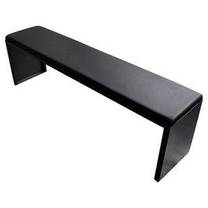 Zeus, Irony Pad Bank / Sitzfläche aus Leder - L 210 cm - Zeus schwarz en metall/holz, Bank Irony Pad metall holz schwarz / Sitzfläche aus Leder - L 210 cm - Zeus schwarz en holz
