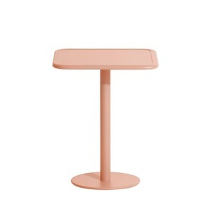 Petite Friture, Week-End quadratischer Tisch / Bistrot - Aluminium - 60 x 60 cm - Petite Friture rosa en metall, quadratischer Tisch Week-End metall rosa / Bistrot - Aluminium - 60 x 60 cm - Petite Friture rosa en metall