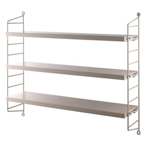 String Furniture, String® Pocket Regal / MDF - L 60 x H 50 cm - String Furniture beige en metall/holz, Regal String® Pocket metall holz beige / MDF - L 60 x H 50 cm - String Furniture beige en holz