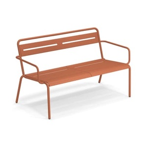 Emu, Star Stapelbare Bank / Mit Armlehnen - L 129 cm - Emu rot en metall, Stapelbare Bank Star metall rot / Mit Armlehnen - L 129 cm - Emu rot en metall