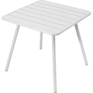 Fermob, Fermob Luxembourg Tisch baumwollweiß, quadratischer Tisch Luxembourg metall weiß / vier Tischbeine - für 2 bis 4 Personen - 80 x 80 cm - Fermob weiß en metall