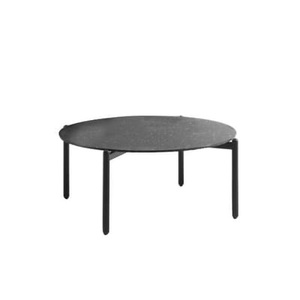 KARTELL, Undique Couchtisch / Ø 91 x H 37 cm - Steinzeug mit Terrazzo-Optik - Kartell schwarz en keramik, Couchtisch Undique keramik schwarz / Ø 91 x H 37 cm - Steinzeug mit Terrazzo-Optik - Kartell schwarz en keramik