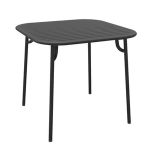 Petite Friture, Week-end quadratischer Tisch / 85 x 85 cm - Aluminium - Petite Friture schwarz en metall, quadratischer Tisch Week-end metall schwarz / 85 x 85 cm - Aluminium - Petite Friture schwarz en metall