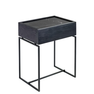 Serax, Nero Beistelltisch / mit Schublade - Marmor & Holz - Serax schwarz en metall/stein, Beistelltisch Nero metall stein schwarz / mit Schublade - Marmor & Holz - Serax schwarz en stein