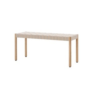 &tradition, Betty TK4 Bank / L 105 cm - Leinengurte - &tradition beige en textil/holz, Bank Betty TK4 textil holz beige / L 105 cm - Leinengurte - &tradition beige en holz