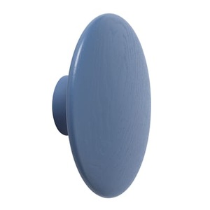 Muuto, The Dots Wood Wandhaken / Größe L - Ø 17 cm - Muuto blau en holz, Wandhaken The Dots Wood holz blau / Größe L - Ø 17 cm - Muuto blau en holz