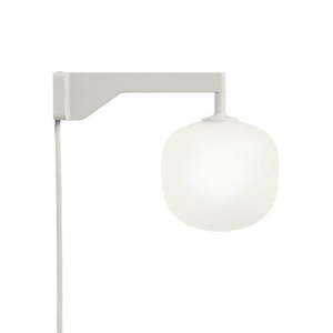 Muuto, Rime Wandleuchte mit Stromkabel / Mundgeblasenes Glas - Muuto grau en glas, Wandleuchte mit Stromkabel Rime glas grau / Mundgeblasenes Glas - Muuto grau en glas