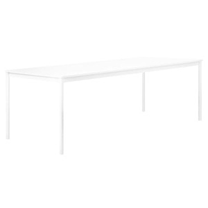 Muuto, Base rechteckiger Tisch / Tischplatte aus Holz - 250 x 90 cm - Muuto weiß en holz, rechteckiger Tisch Base holz weiß / Tischplatte aus Holz - 250 x 90 cm - Muuto weiß en holz