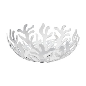 ALESSI, Alessi-Mediterraneo Obstschale 21 cm, Stahl/Weiss, Korb Mediterraneo metall weiß Ø 21 cm - Alessi weiß en metall