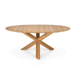 Ethnicraft, Circle Outdoor Runder Tisch / Teakholz - Ø 163 cm / 6 Personen - Ethnicraft holz natur en holz, Runder Tisch Circle Outdoor holz natur / Teakholz - Ø 163 cm / 6 Personen - Ethnicraft holz natur en holz