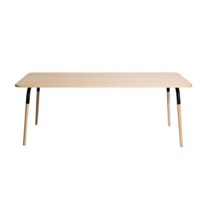 Petite Friture, rechteckiger Tisch Dojo metall schwarz holz natur / Buche & Stahl - Petite Friture schwarz en metall, rechteckiger Tisch Dojo metall schwarz holz natur / Buche & Stahl - Petite Friture holz natur en holz