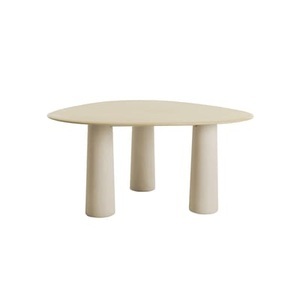 Ethimo, Runder Tisch Bold stein beige Beton beige / Dreiecksform - 150 x 150 cm - Ethimo beige en stein, Runder Tisch Bold stein beige Beton beige / Dreiecksform - 150 x 150 cm - Ethimo beige en stein