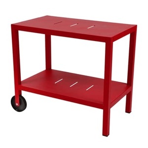Fermob, Fermob Quiberon Beistelltisch chili, Ablage Quiberon metall rot / Grillablage - Fermob rot en metall