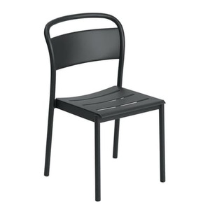 Muuto, Linear Stapelbarer Stuhl / Stahl - Muuto schwarz en metall, Stapelbarer Stuhl Linear metall schwarz / Stahl - Muuto schwarz en metall