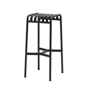 Hay, Palissade Barhocker / H 75 cm - R & E Bouroullec - Hay grau en metall, Barhocker Palissade metall grau schwarz / H 75 cm - R & E Bouroullec - Hay schwarz en metall