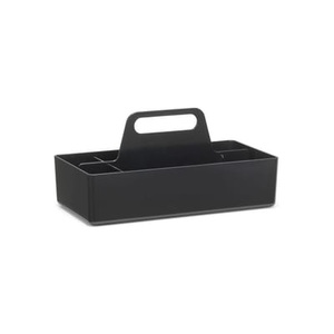 Vitra, Vitra Toolbox Aufbewahrungsbox, Aufbewahrungsbehälter Toolbox plastikmaterial schwarz / In Fächer aufgeteilt - 32 x 16 cm - Vitra schwarz en plastikmaterial