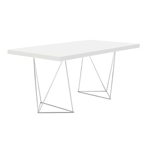 POP UP HOME, Trestle rechteckiger Tisch / L 180 cm - POP UP HOME weiß/metall en metall/holz, rechteckiger Tisch Trestle plastikmaterial weiß metall / L 180 cm - POP UP HOME metall en plastikmaterial