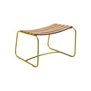 Fermob, Fußstütze Surprising Teck gelb holz natur / Holz & Metall - Fermob gelb en holz, Fußstütze Surprising Teck gelb holz natur / Holz & Metall - Fermob 58 x 48 cm x H 37 cm holz natur en holz