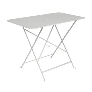 Fermob, Bistro Klapptisch / 97 x 57 cm - für 4 Personen - mit Sonnenschirmloch - Fermob grau en metall, Klapptisch Bistro metall grau / 97 x 57 cm - für 4 Personen - mit Sonnenschirmloch - Fermob grau en metall