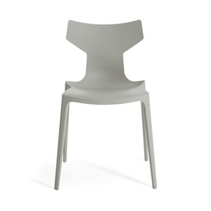 KARTELL, Re-Chair Stapelbarer Stuhl / Recyceltes Material - Kartell grau en plastikmaterial, Stapelbarer Stuhl Re-Chair plastikmaterial grau / Recyceltes Material - Kartell grau en plastikmaterial