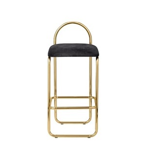 Aytm, Barhocker Angui Small metall textil grau schwarz gold / Velours - AYTM grau en metall, Barhocker Angui Small metall textil grau schwarz gold / Velours - AYTM gold en textil