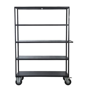 House Doctor, Trolley Regal / Metall & Holz - L 130 cm x H 175 cm - House Doctor schwarz en metall/holz, Regal Trolley metall holz schwarz / Metall & Holz - L 130 cm x H 175 cm - House Doctor schwarz en holz