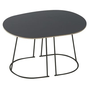 Muuto, Airy Couchtisch / klein - 68 x 44 cm - Muuto schwarz en metall/holz, Couchtisch Airy metall holz schwarz / klein - 68 x 44 cm - Muuto schwarz en holz