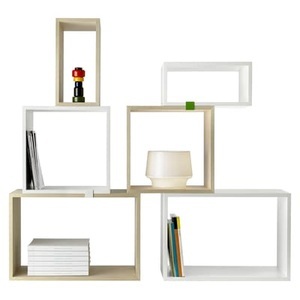 Muuto, Stacked Regal großes rechteckiges Modul - Muuto weiß en holz, Regal Stacked holz weiß großes rechteckiges Modul - Muuto weiß en holz