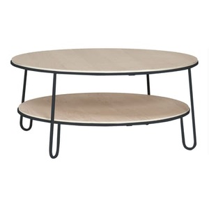 Harto, Eugénie Large Couchtisch / Eiche - Ø 90 - Hartô grau/holz natur en holz, Couchtisch Eugénie Large grau holz natur / Eiche - Ø 90 - Hartô holz natur en holz