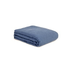 Au Printemps Paris, Bettbezug 140 x 200 cm / 140 x 200 cm - Leinen gewaschen - Au Printemps Paris blau en textil, Bettbezug 140 x 200 cm textil blau / 140 x 200 cm - Leinen gewaschen - Au Printemps Paris blau en textil