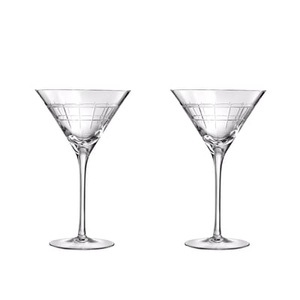 Christofle, Graphik Martini Glas / 2-teiliges Set - Mundgeblasenes Christallglas - Christofle transparent en glas, Martini Glas Graphik glas transparent / 2-teiliges Set - Mundgeblasenes Christallglas - Christofle transparent en glas