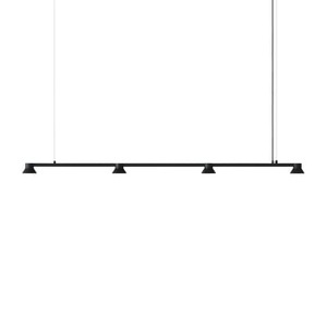 Normann Copenhagen, Pendelleuchte Hat Linear Large metall schwarz / L 167 cm - Normann Copenhagen schwarz en metall, Pendelleuchte Hat Linear Large metall schwarz / L 167 cm - Normann Copenhagen schwarz en metall